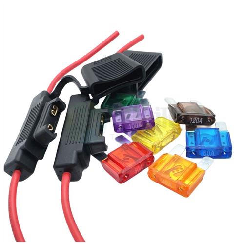 20A-120A大号线束保险盒耐高温 汽车保险丝插片防水插座 防水IP67