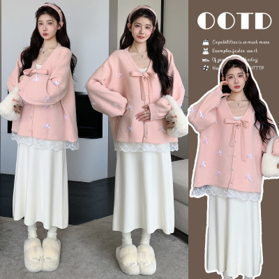 孕妇套装时尚秋季两件套洋气时髦2025新款秋装小个子连衣裙春秋款