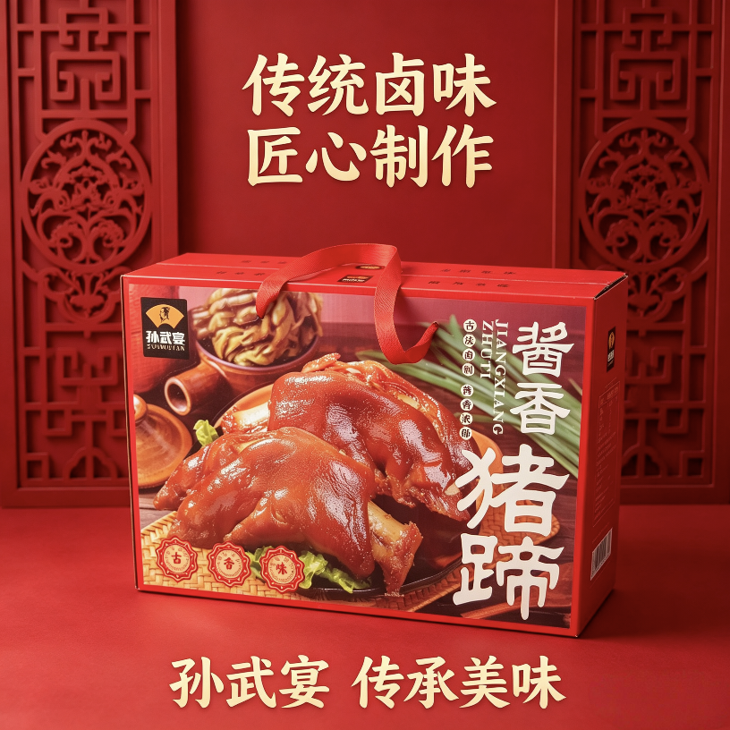 孙武宴酱香猪蹄卤味酱香熟食真空包装带筋红烧酱猪脚开袋即食