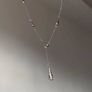 老友记瑞秋同款水滴项链女款高级感轻奢小众锁骨链2026新爆款颈链