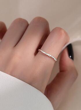 糖纸戒指女开口简约小众设计感