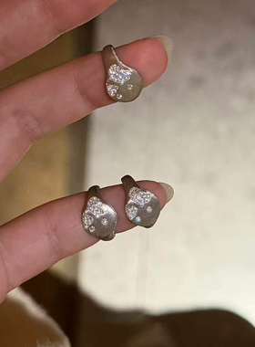 银色拉丝圆盘戒指女复古简约指环