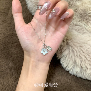 高颜值千金感温柔轻奢小众高级感精致锁骨链 S925纯银花朵项链女款