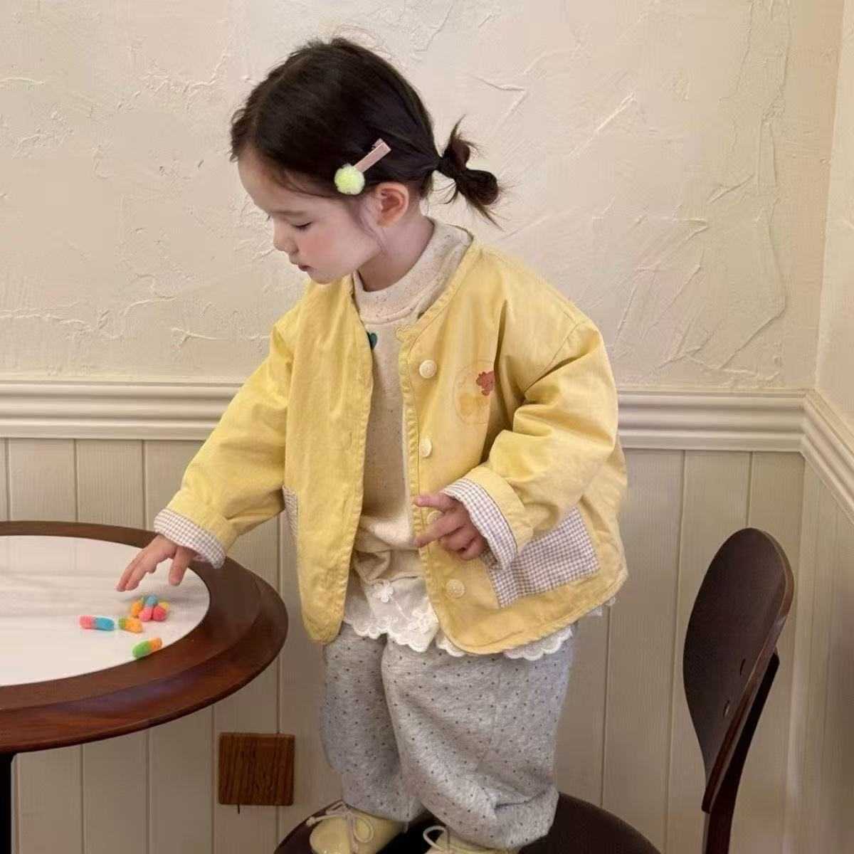 韩国时髦外套!秋冬女童韩版可爱