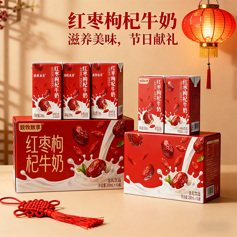红枣枸杞牛奶200ml×10盒装