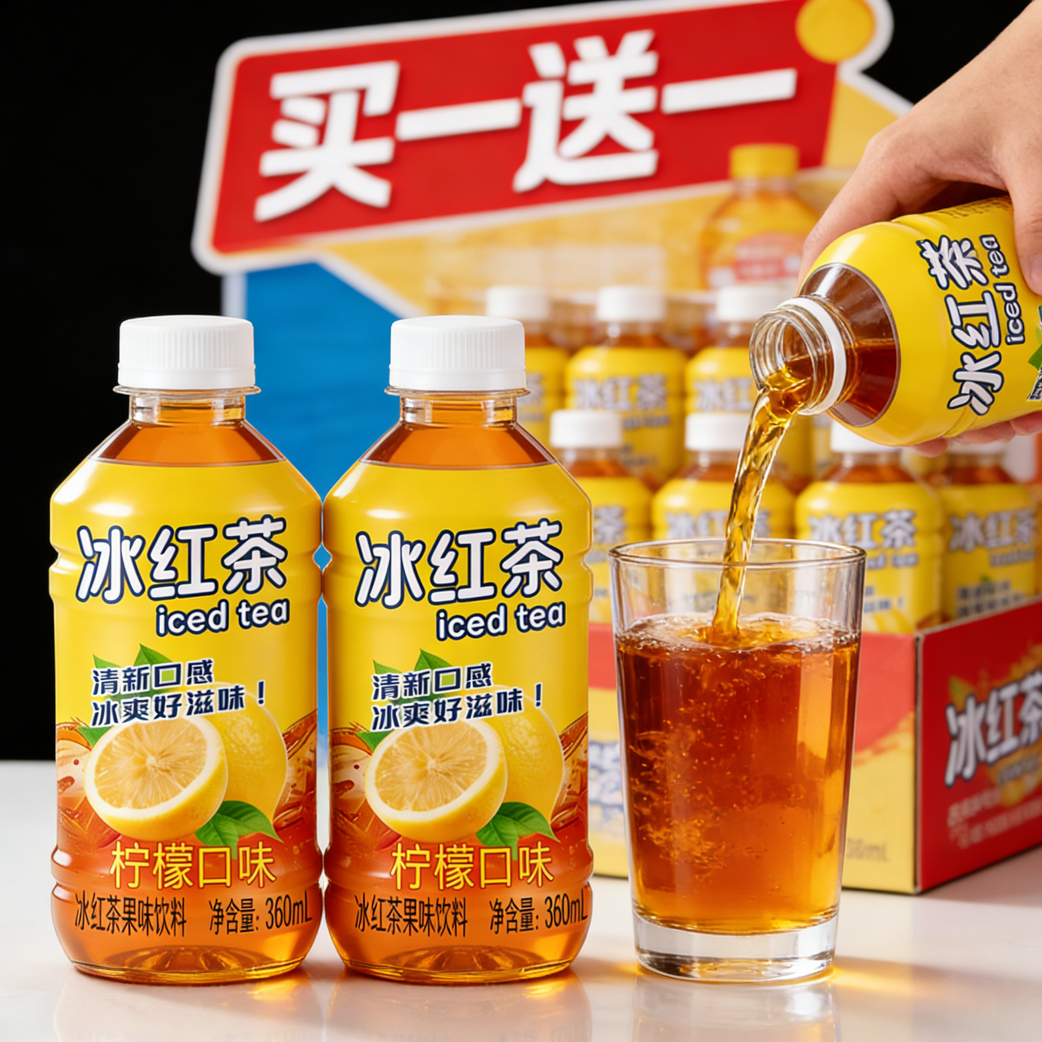 冰爽柠檬冰红茶酸甜解渴整箱