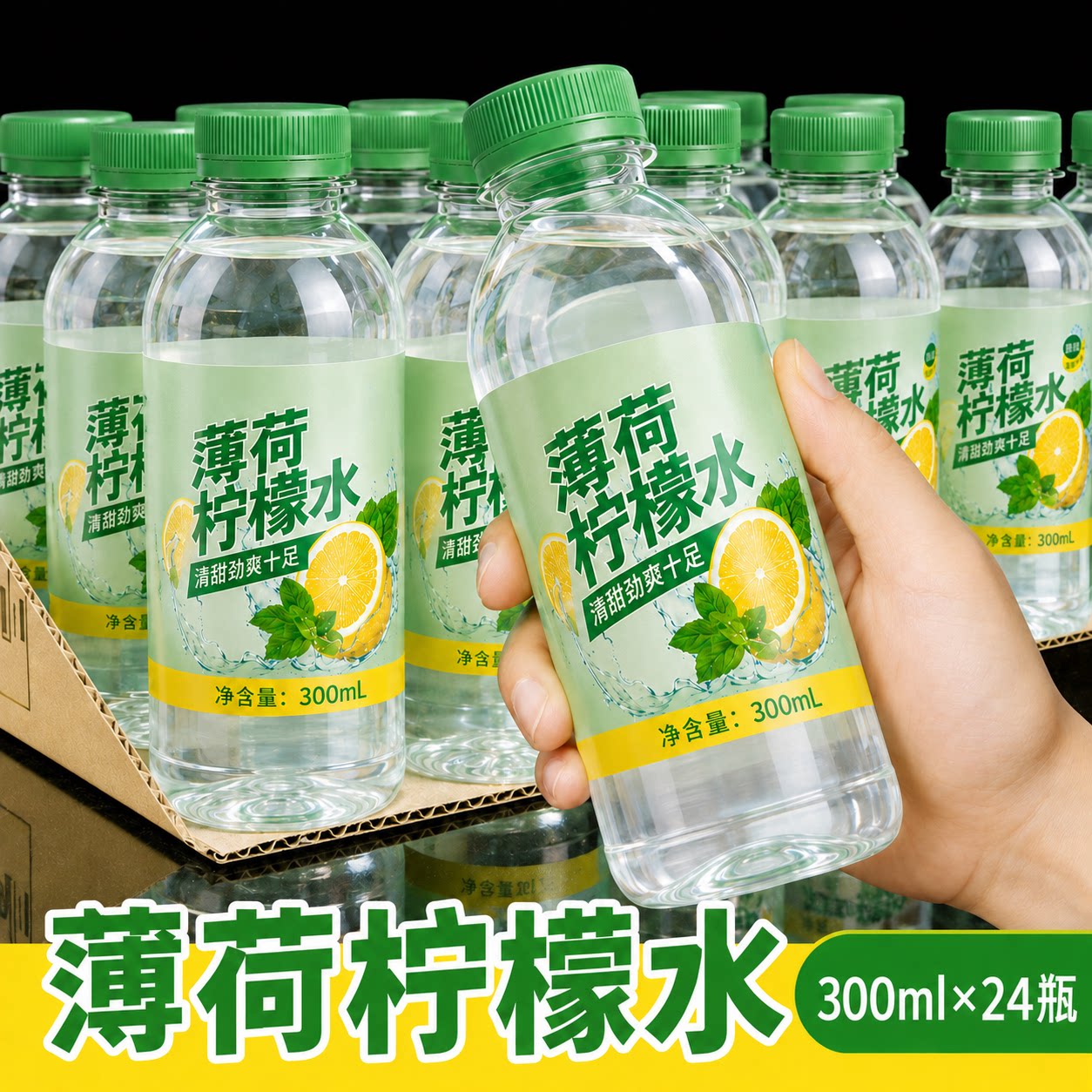 薄荷柠檬水清爽果味饮品瓶装整箱夏日解暑解腻随身休闲饮料