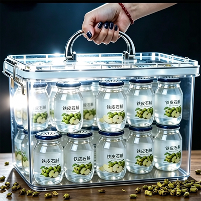 【到手24瓶】高档福利0糖0脂新品铁皮石斛苏打水草本植物饮品