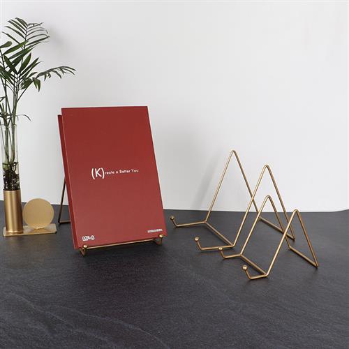 简约装饰杂志瓷盘子支架展示架钟表托架盘架相框架托铁艺架子