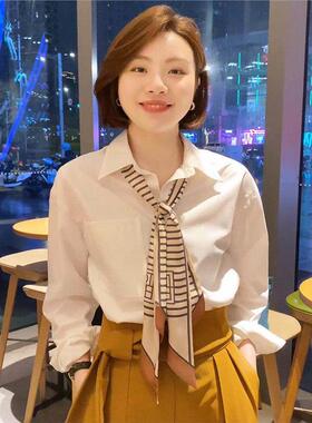懒人丝巾小长条网红同款气质百搭西装夏季薄款防晒韩国护颈领巾女