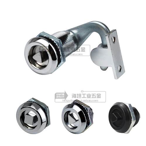 广告灯箱内三四角锁芯加长锁 自动化设备工具箱转舌锁MS705圆柱锁