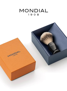 MONDIAL1908男士剃须膏皂起泡刷意大利进口树脂刷柄一级獾毛刷