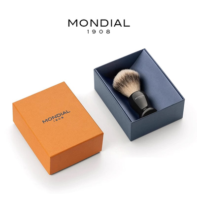 MONDIAL1908男士剃须膏皂起泡刷意大利进口树脂刷柄一级獾毛刷