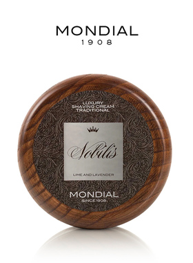 MONDIAL1908男士剃须皂雪松香型意大利进口橡木碗装剃须膏140ML