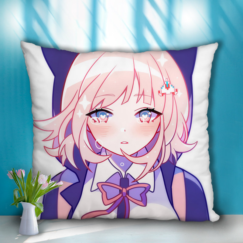 弹丸论破七海千秋周边方形抱枕双面印照片定制来图订做沙发靠枕头