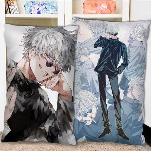 咒术回战周边抱枕虎杖悠仁五条悟半身长条二次元枕头2way枕套定制