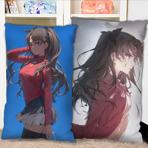Fate远坂凛周边抱枕双面图案半身长条二次元枕头2way枕套照片定制
