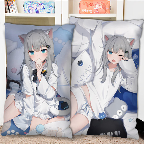 猫羽雫周边抱枕双面图半身长条二次元靠枕头2way枕套定制学生礼物