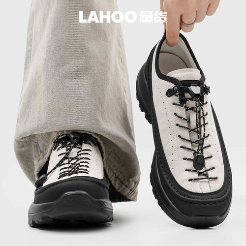 LAHOO量货 2026新款小众运动休闲鞋美式小白鞋男户外百搭厚底男鞋