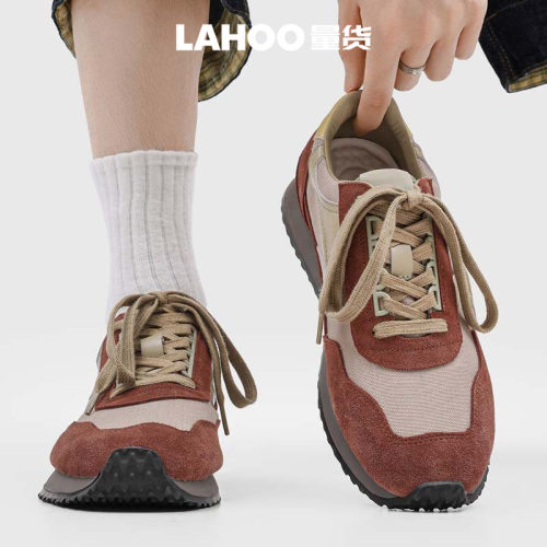 LAHOO量货 2026新款通勤运动老爹鞋男厚底拼色休闲鞋舒适百搭男鞋
