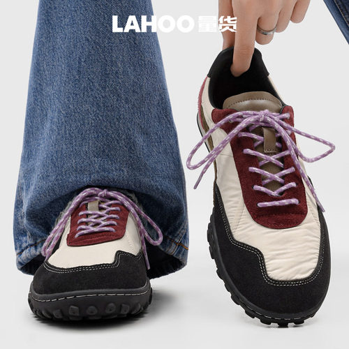 LAHOO量货 2026百搭阿甘鞋徒步德训鞋男休闲城市户外系带赤足鞋