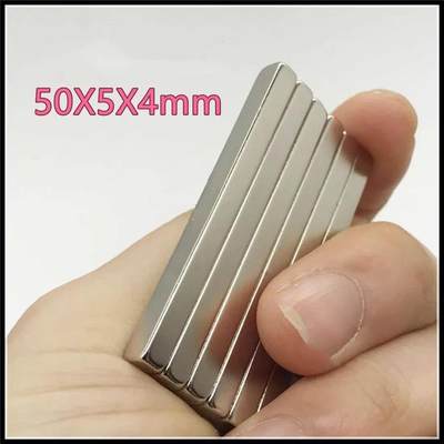 长方形磁铁5540mm力磁石磁钢HFV钕强铁硼磁铁50x5x4mm（1条0只