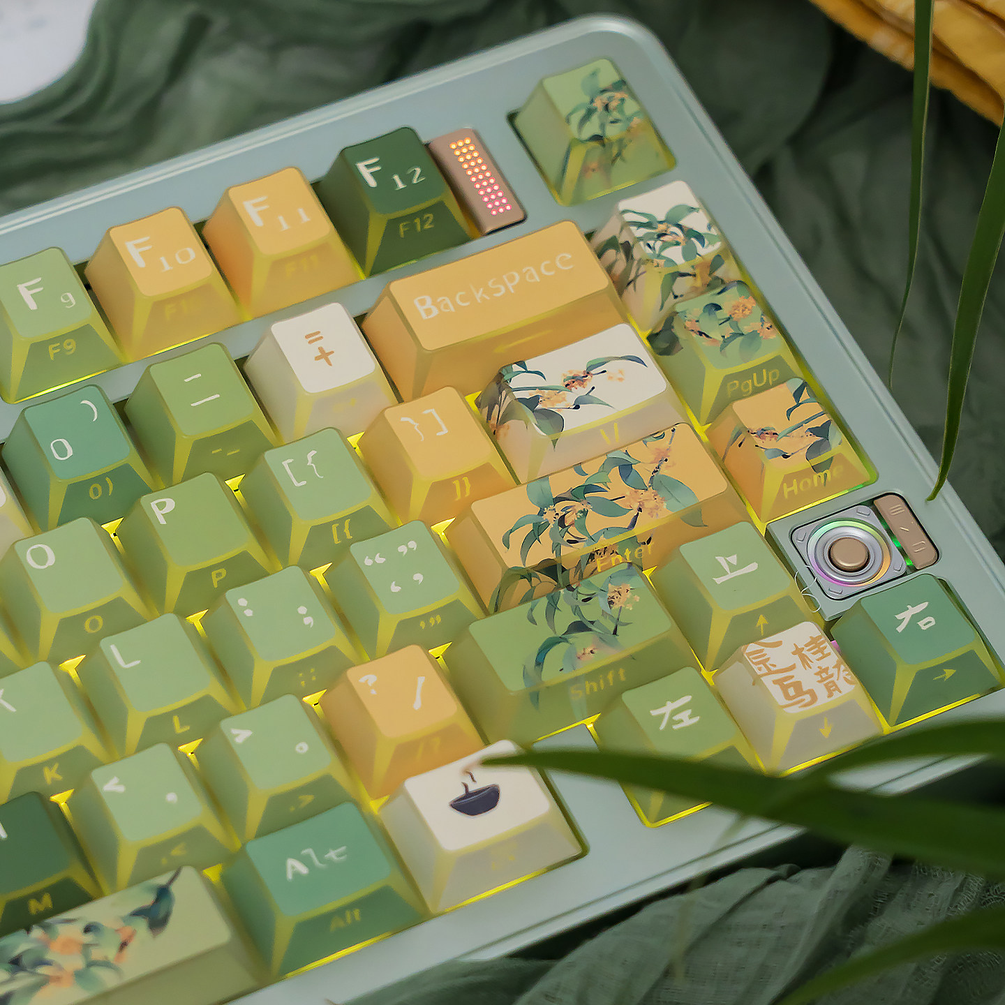 金桂乌龙折影菱角透光侧刻键帽图片