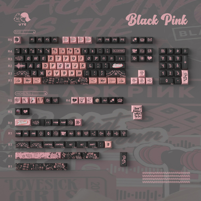 URE高度BlackPink黑粉键帽球帽