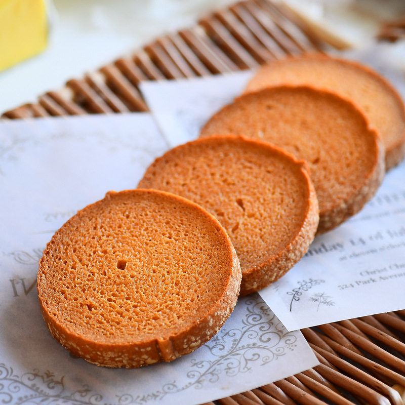 大黄油脆吐司 烤面包脆干 营养饱腹早餐巨香脆面包糕点代餐小零食