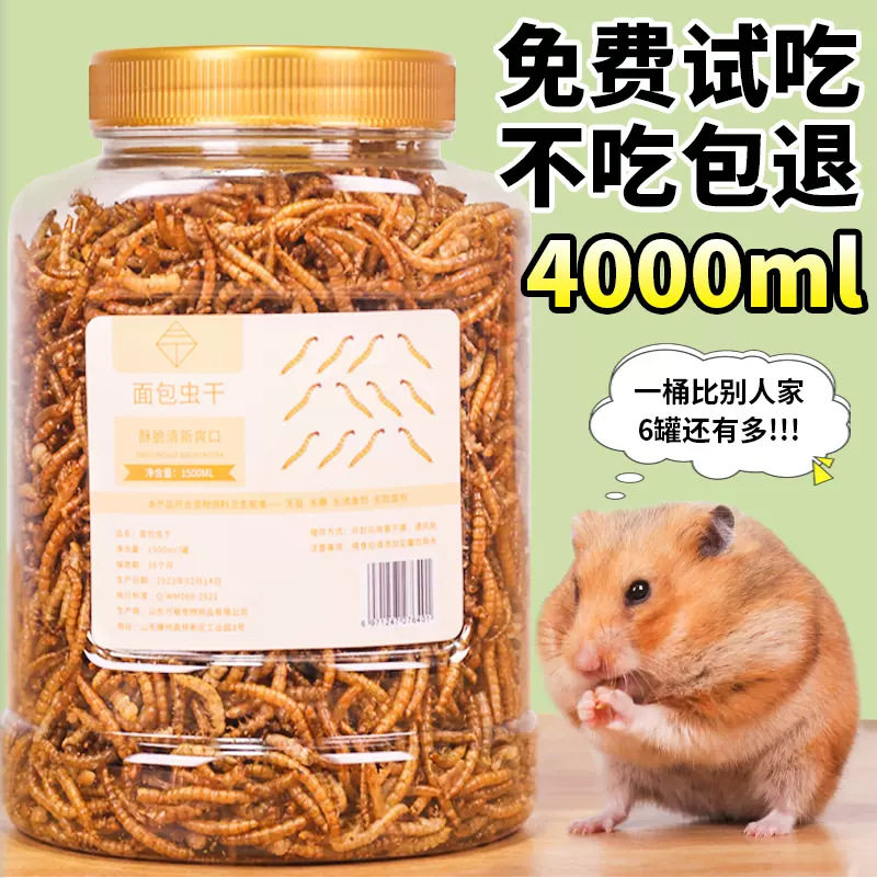 仓鼠粮食面包虫干磨牙棒虾干黄粉虫饲料小零食金丝熊仓鼠虫子干