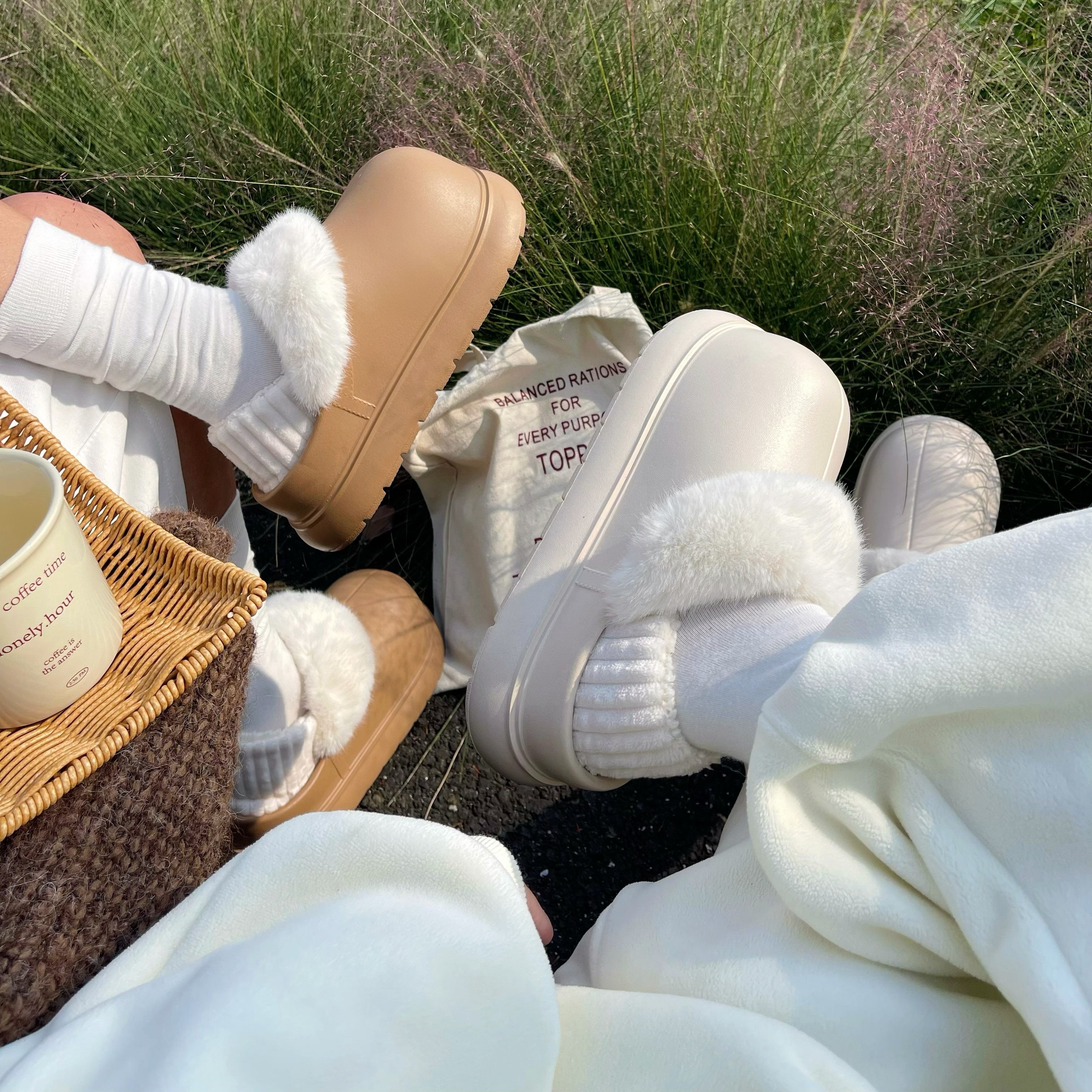 eva防水棉鞋女秋冬季外穿新款加绒保暖面包鞋可拆卸包跟棉拖鞋女