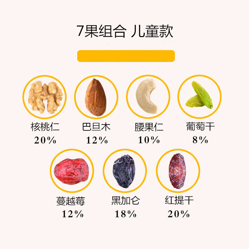 每日坚果200g160g罐装混合果仁散装零售地摊儿童孕妇零食