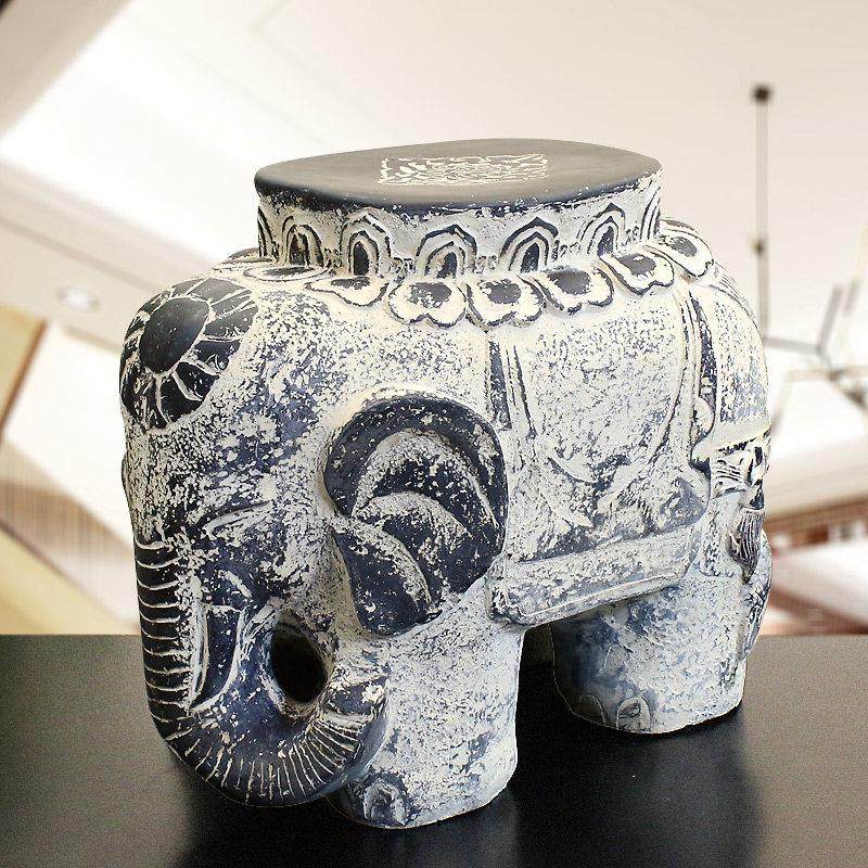 复古大象换鞋凳家用门口玄关入户花盆底座吉祥招财摆件轻奢工艺品,住宅家具,换鞋凳,淘宝优惠券,粉丝福利购,淘宝优惠卷