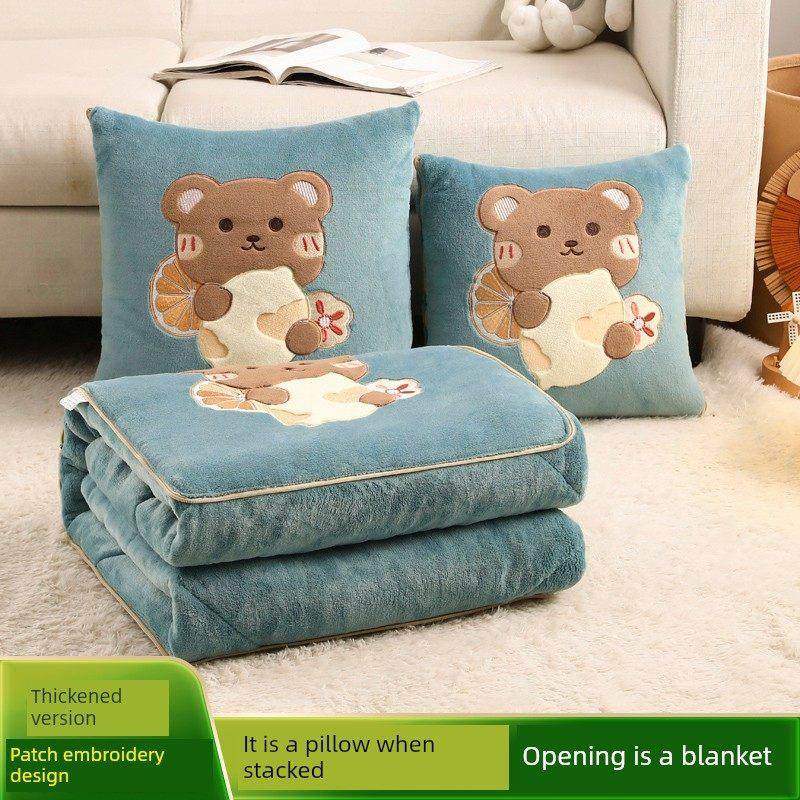 卡通抱枕被加厚牛奶绒二合一汽车靠枕办公室幼儿园午睡空调小毛毯,居家布艺,抱枕被,淘宝优惠券,粉丝福利购,淘宝优惠卷