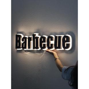 立体背发光字招牌门头 定做灯牌 烤漆镀锌板LED灯箱广告牌3层结构