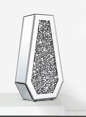 简约磨边洗镜玻璃银色亮钻玄关电视柜床头柜桌面家居装饰花瓶摆件