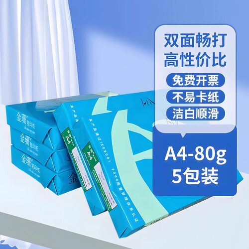 A4纸打印纸静电复印纸草稿纸素描纸办公用纸金珊70克 80克500张批