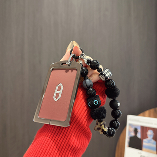 适用华为aito问界卡片钥匙套新m7/m5/m9火山红金属保护壳包纯电版