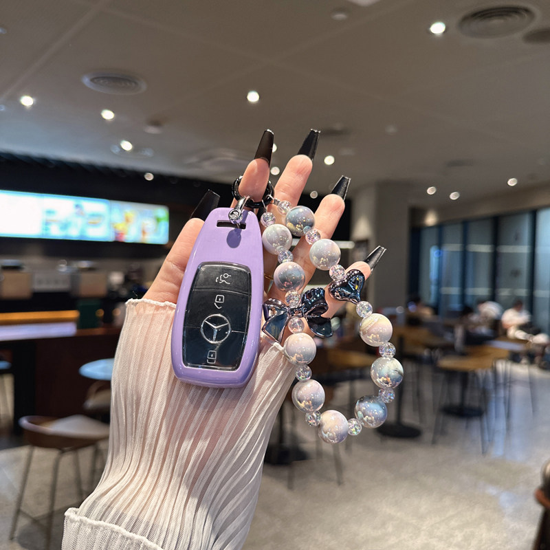 奔驰钥匙套新A级C级E级A200L包C260L车E300L壳GLC300/GLE/GLA扣