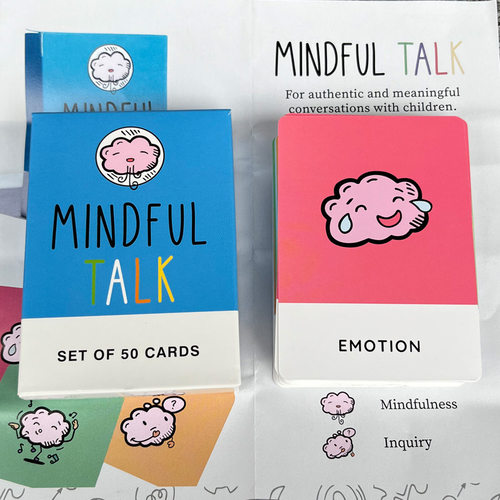 外贸热销英文版 mindful talk set of 50 cards 儿童卡牌家庭