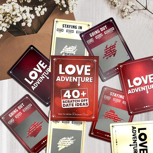 LOVE ADVENTURE 40 SCRATCH OFF DATE IDEAS 情侣纸牌游戏刮刮卡 - 封面