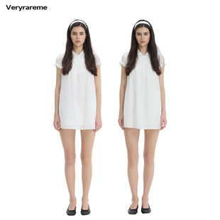 Veryrareme 棉的娃娃领短裙|波点和碎花|带底裤