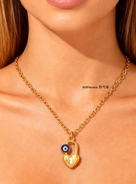 爱心锁恶魔之眼项链EvilEye