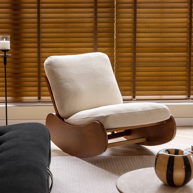 摇摇椅2025新款懒人沙发可躺可睡阳台休闲椅复古家用设计师沙发椅