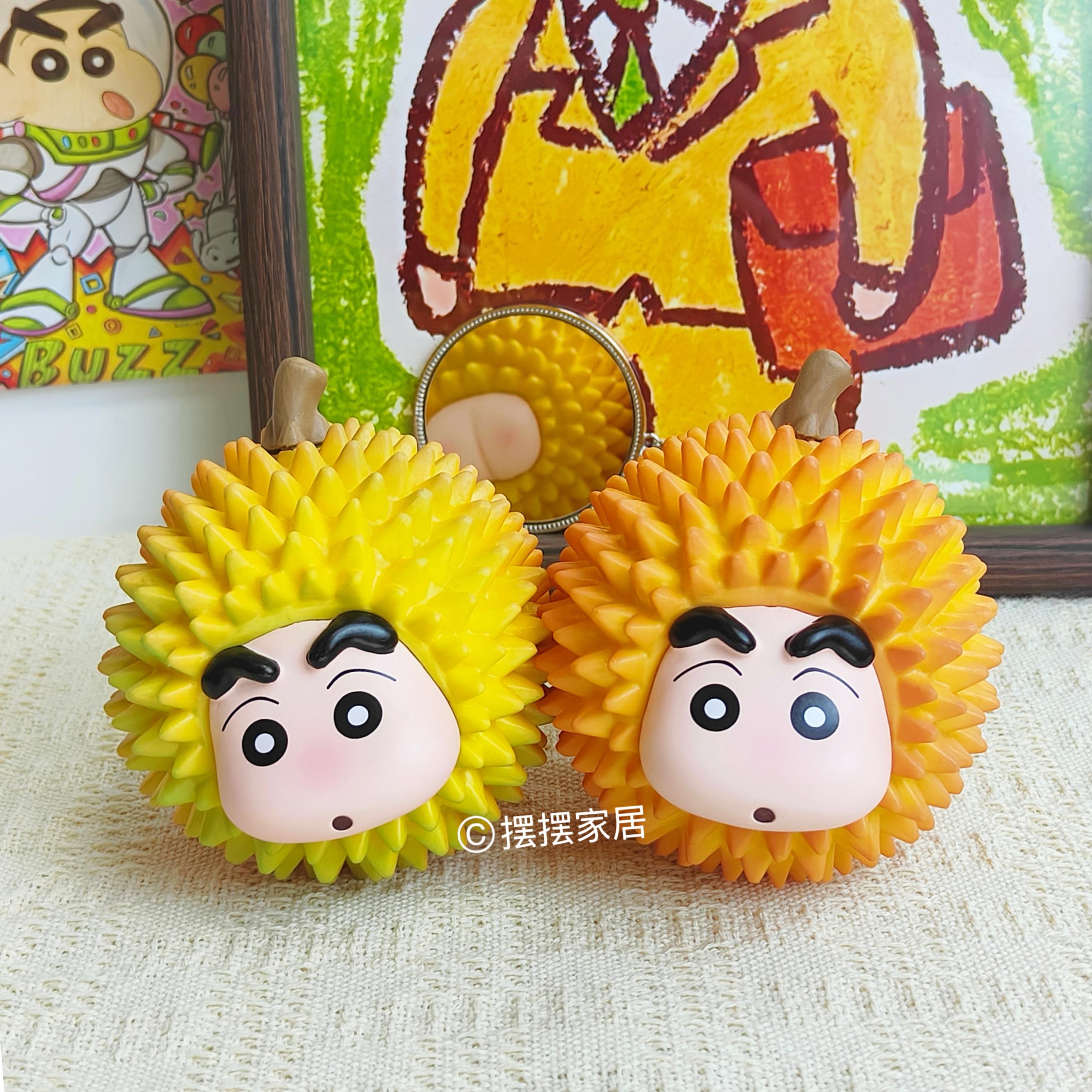 蜡笔小新榴莲摆件客厅电视柜装饰