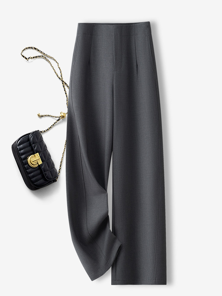 高级感灰色西装阔腿裤女春秋季2025新款气质显瘦垂感巨好看直筒裤,女装/女士精品,休闲裤,淘宝优惠券,粉丝福利购,淘宝优惠卷