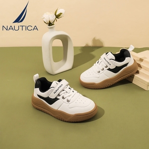 NAUTICA/诺帝卡儿童休闲鞋2023春秋新款软底防滑板鞋男女童运动鞋