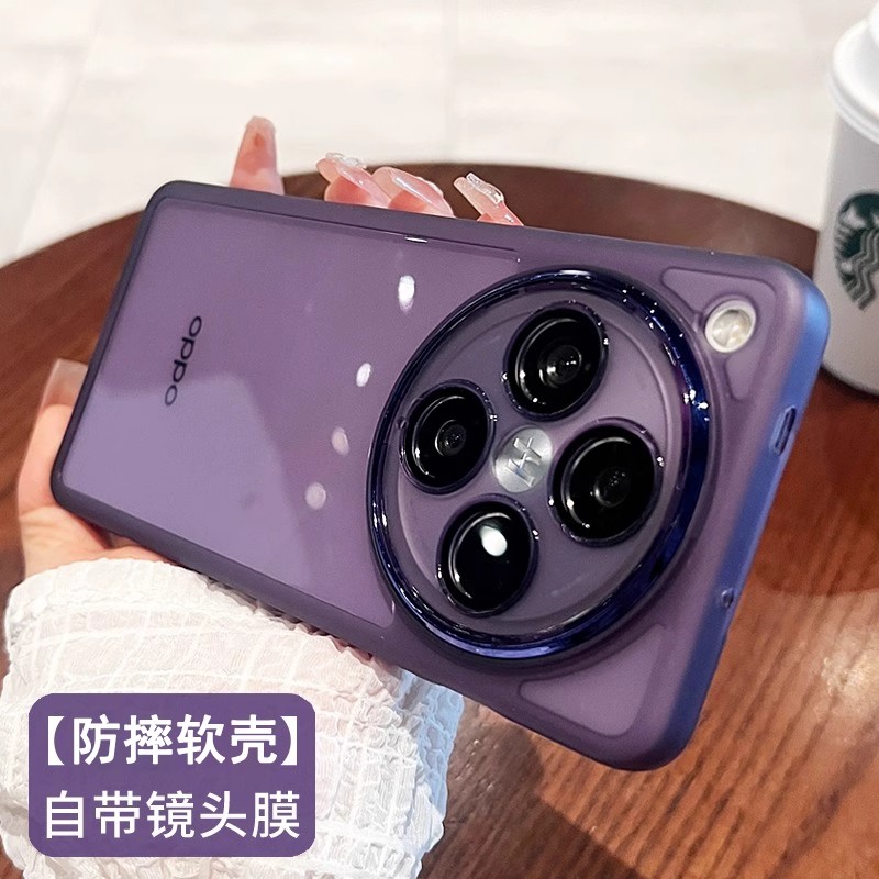 防摔软壳适用oppofindx8pro手机壳新款findx8s＋透明全包x7ultra超薄电镀镜头膜保护套简约百搭透气外男女软