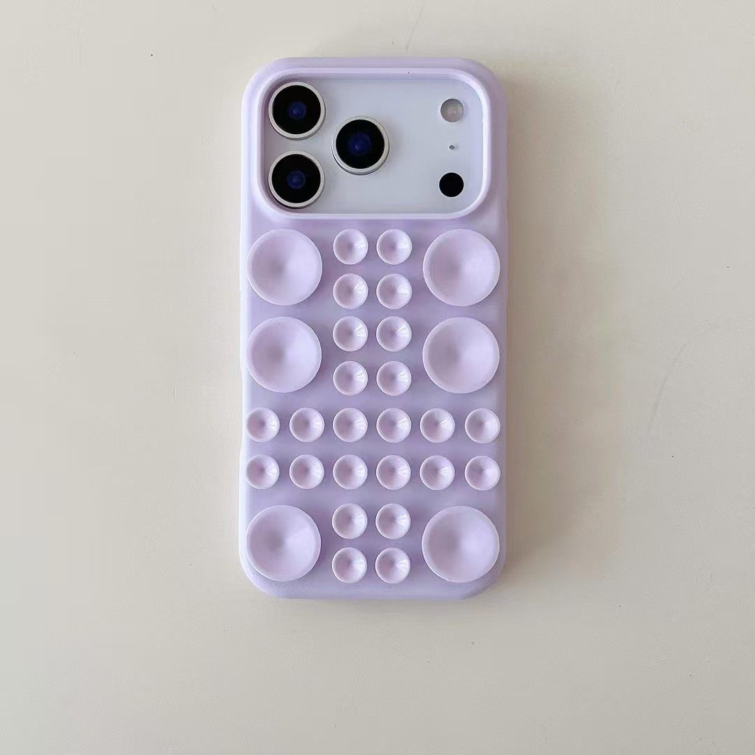 苹果17吸盘肤感绒布防摔手机壳