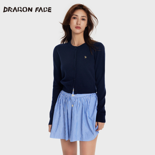 开衫 龙脸DRAGONFACE羊绒图书馆长袖 山羊绒衫 明星同款